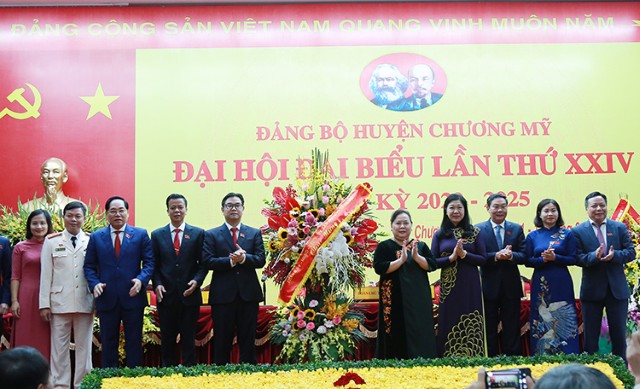 Chủ tịch HĐND TP dự và chỉ đạo Đại hội Đảng bộ huyện Chương Mỹ